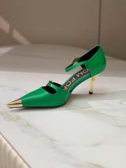 Tom Ford pointy toe sandal heels in green 7.5cm - 3