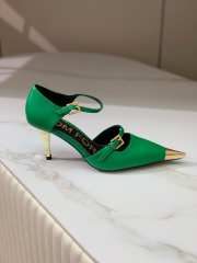 Tom Ford pointy toe sandal heels in green 7.5cm - 2