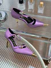 Tom Ford pointy toe sandal heels in purple 7.5cm - 4