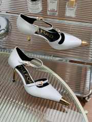 Tom Ford pointy toe sandal heels in white 7.5cm - 6