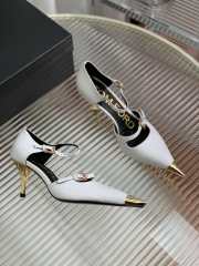 Tom Ford pointy toe sandal heels in white 7.5cm - 3