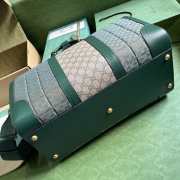 Gucci Double G Duffle Bag In Green 44x28.5x24.5cm - 5