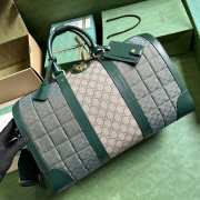 Gucci Double G Duffle Bag In Green 44x28.5x24.5cm - 3