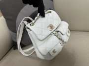 Chanel small backpack in white 20.5x20x11.5cm - 5