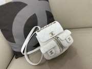 Chanel small backpack in white 20.5x20x11.5cm - 2