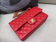 Chanel flap bag caviar with gold hardware in red 25cm - 6