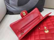 Chanel flap bag caviar with gold hardware in red 25cm - 5