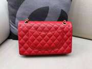 Chanel flap bag caviar with gold hardware in red 25cm - 3