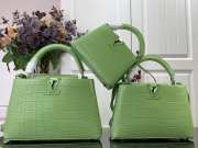 LV M94227 Capucines Crocodile Mat In Green 31x20x11cm - 2