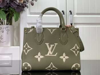 Louis Vuitton M46647 OnTheGo PM Bag Kaki Cream 25x19x11.5cm