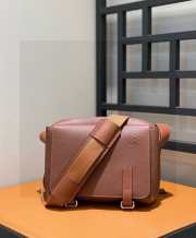 Loewe Military Messenger Xs Bag In Brown 23x18x9cm - 5