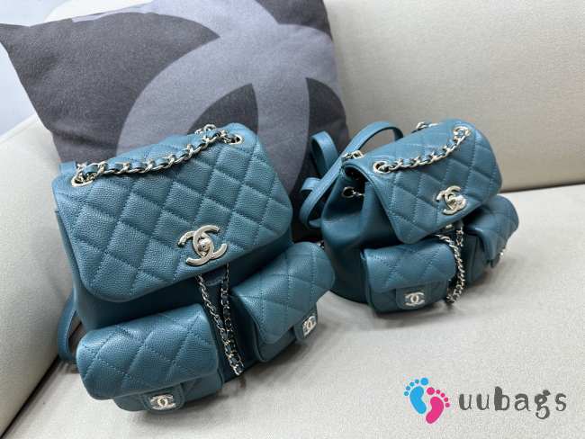 Chanel small backpack in blue 20.5x20x11.5cm - 1