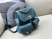 Chanel small backpack in blue 20.5x20x11.5cm - 6