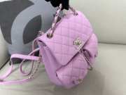 Chanel small backpack in purple 20.5x20x11.5cm - 5