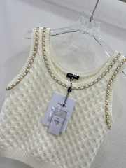 Chanel Sleeveless Metal Chain Loose Sweater  - 2