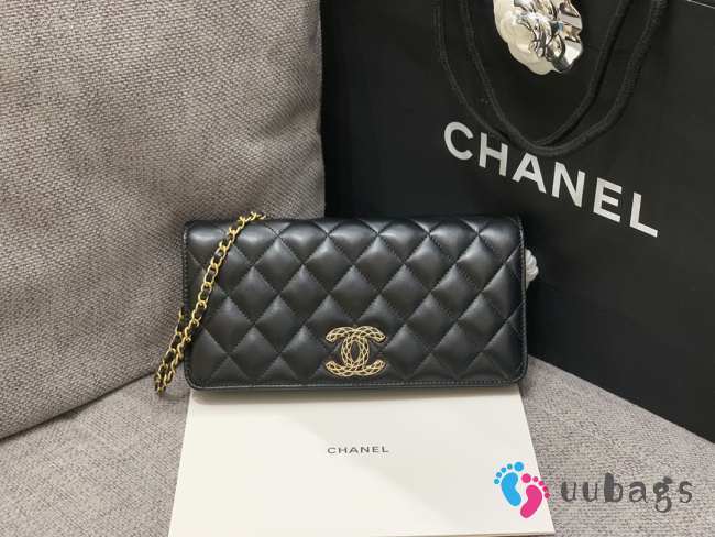 Chanel flap bag 23A black wallet 11.5x23x4cm - 1