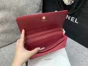 Chanel flap bag 23A red wallet 11.5x23x4cm - 6