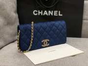 Chanel flap bag 23A blue wallet 11.5x23x4cm - 5