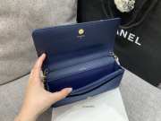 Chanel flap bag 23A blue wallet 11.5x23x4cm - 4