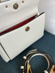 Valentino Rockstud Alcove White Grainy Leather Satchel - 2