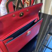 Valentino Rockstud Alcove Red Grainy Leather Satchel - 6