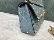 Valentino studded leather crossbody bag in light blue - 2