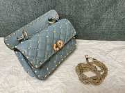 Valentino studded leather crossbody bag in light blue - 6