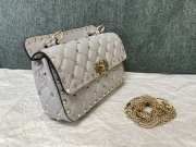 Valentino studded leather crossbody bag in gray - 4