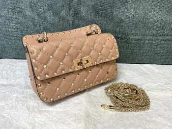 Valentino studded leather crossbody bag in beige