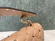 Valentino studded leather crossbody bag in beige - 4