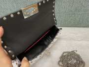 Valentino Garavani Rockstud Spike Silver Bag - 5