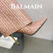 Balmain Ariel 01 boots in monogrammed leather 9.5cm - 3