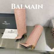 Balmain Ariel 01 boots in monogrammed leather 9.5cm - 4