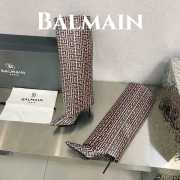 Balmain Ariel 02 boots in monogrammed leather 9.5cm - 3