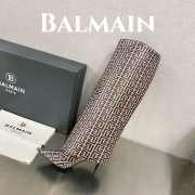 Balmain Ariel 02 boots in monogrammed leather 9.5cm - 5