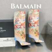 Balmain Ariel 03 boots in monogrammed leather 9.5cm - 1