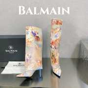 Balmain Ariel 03 boots in monogrammed leather 9.5cm - 5