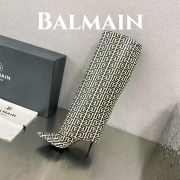 Balmain Ariel 04 boots in monogrammed leather 9.5cm - 4