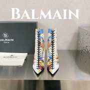 Balmain Uria Boots 01 in Smooth Sky Printed Leather - 3