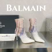 Balmain Uria Boots 02 in Smooth Sky Printed Leather - 1