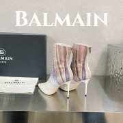 Balmain Uria Boots 02 in Smooth Sky Printed Leather - 6