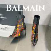 Balmain Uria Boots 03 in Smooth Sky Printed Leather - 3