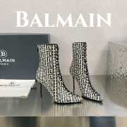 Balmain Uria Boots 04 in Smooth Sky Printed Leather - 1