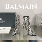 Balmain Uria Boots 04 in Smooth Sky Printed Leather - 4