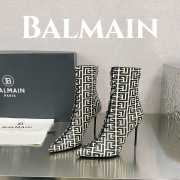 Balmain Uria Boots 04 in Smooth Sky Printed Leather - 3