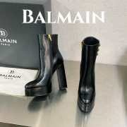 Balmain Brune leather ankle boots in black - 3