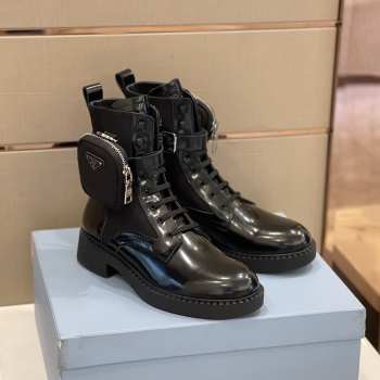 Prada Monolith leather ankle boots