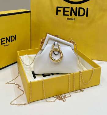 Fendi First Nano Wallet In White 11.5x5.5x10cm