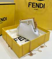 Fendi First Nano Wallet In White 11.5x5.5x10cm - 2