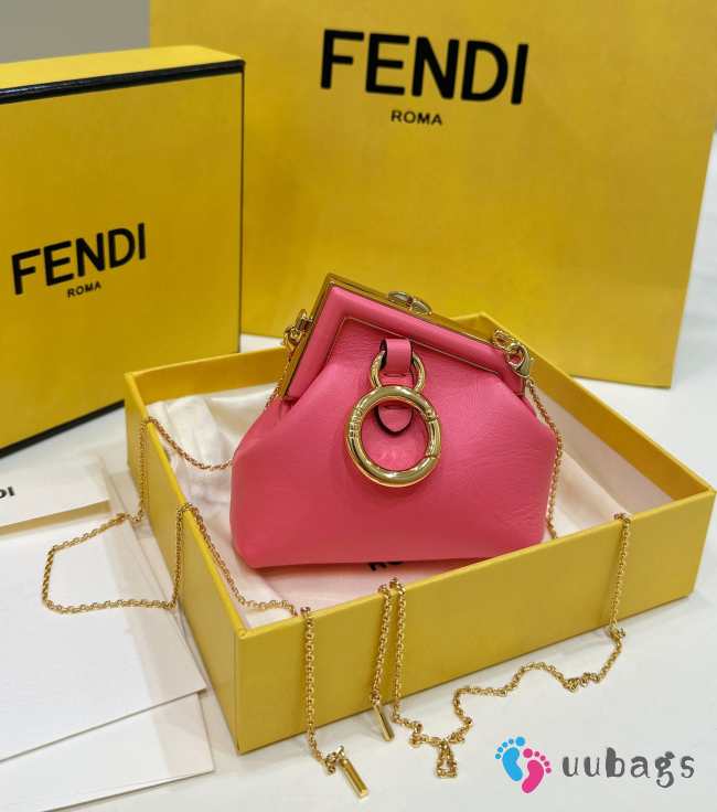 Fendi First Nano Wallet In Pink 11.5x5.5x10cm - 1